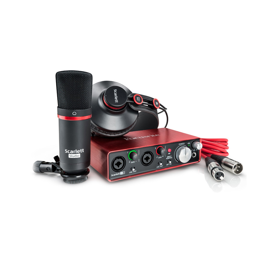 ชุดอุปกรณ์บันทึกเสียง Focusrite Scarlett 2i2 Studio (2nd Gen) Pack - Music  Space (Thailand)