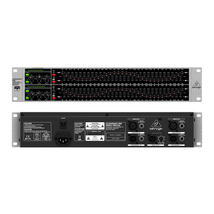 อีควอไลเซอร์ BEHRINGER FBQ3102 HD Graphic Equalizer - Music
