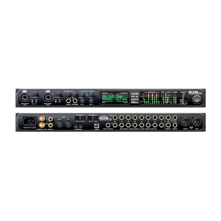 ออดิโออินเตอร์เฟส MOTU 828mk3 Firewire Audio Interface - Music